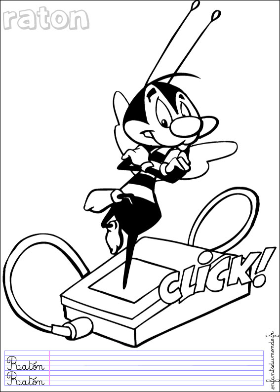 coloriage souris 1
